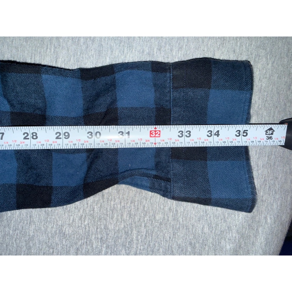 UNTUCKit Button Down Mens XL Blue Buffalo Check Flannel Long Sleeve Shirt - Picture 7 of 7